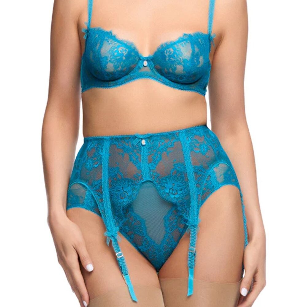Dita Von Teese Lingerie Savoir Faire Turqoise Lingerie Set